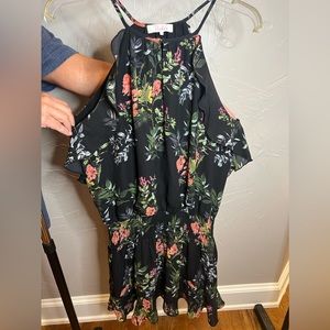 Parker Coral Pink Blouson Mini Dress Size M